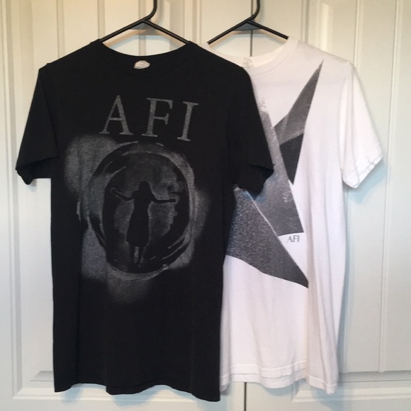 Lot Of Two Afi Band T Shirts Sz M 